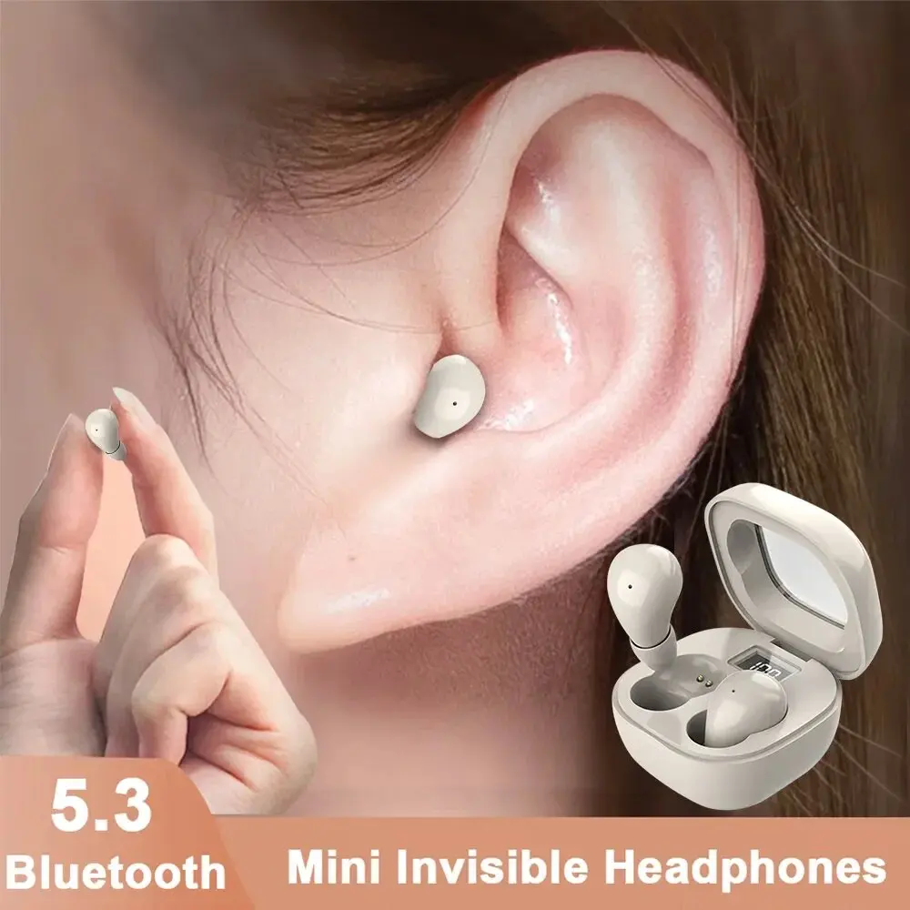 Anc Wireless Headphones Bluetooth 5.3 - SK19-auriculares Bluetooth 5,3, miniauriculares invisibles TWS,