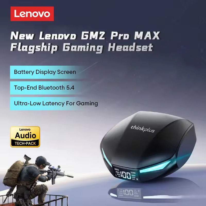 Wireless Earbuds Gaming Low Latency - Audífonos Lenovo XT53 con Bluetooth 5.4,
