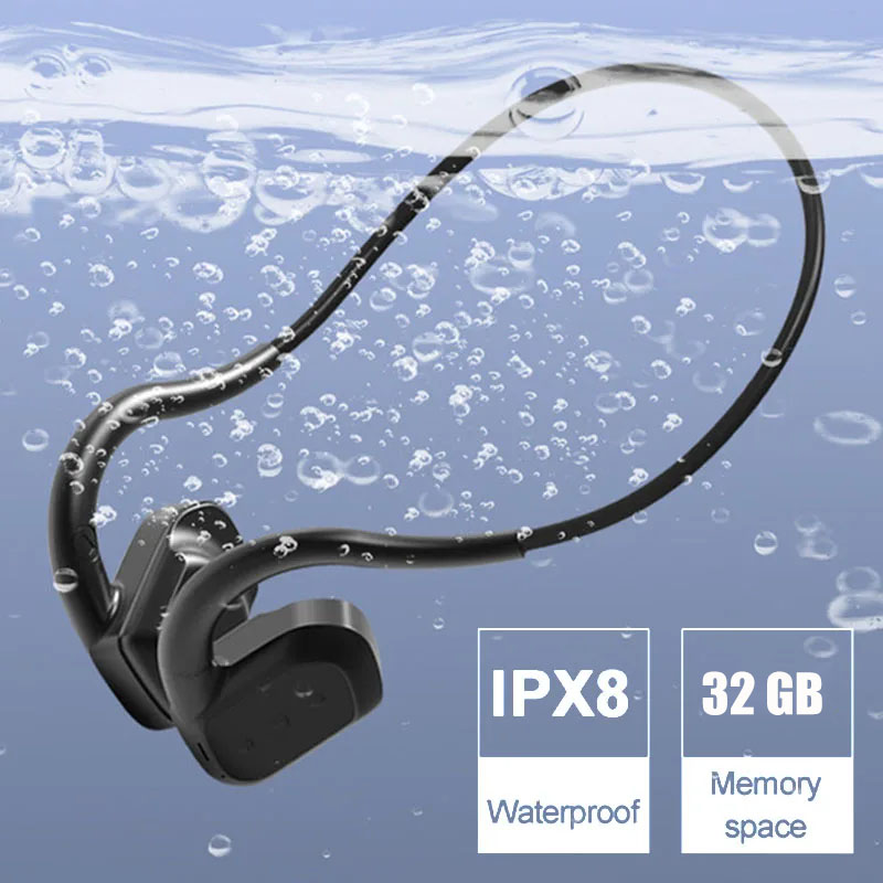 Bone Conduction Headphones Swimming Ip68 - Auriculares de conducción ósea IPX8 a