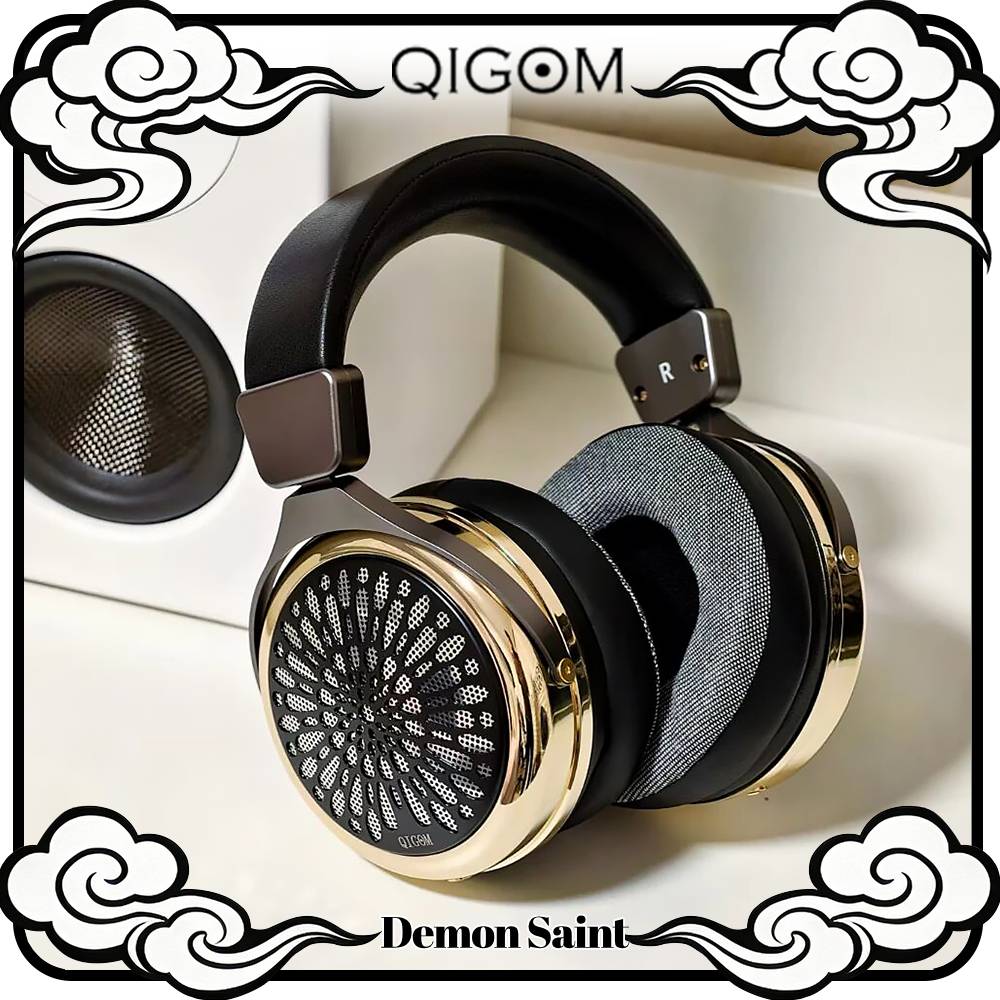 Audiophile Open Back Planar Headphones - Auriculares QIGOM Demon Saint Over-Ear Open-Back,