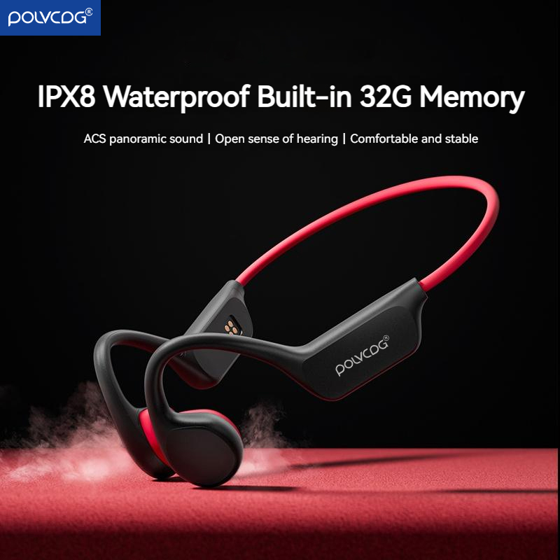 Bone Conduction Headphones Swimming Ip68 - POLVCDG Auriculares de Conducción Ósea X7