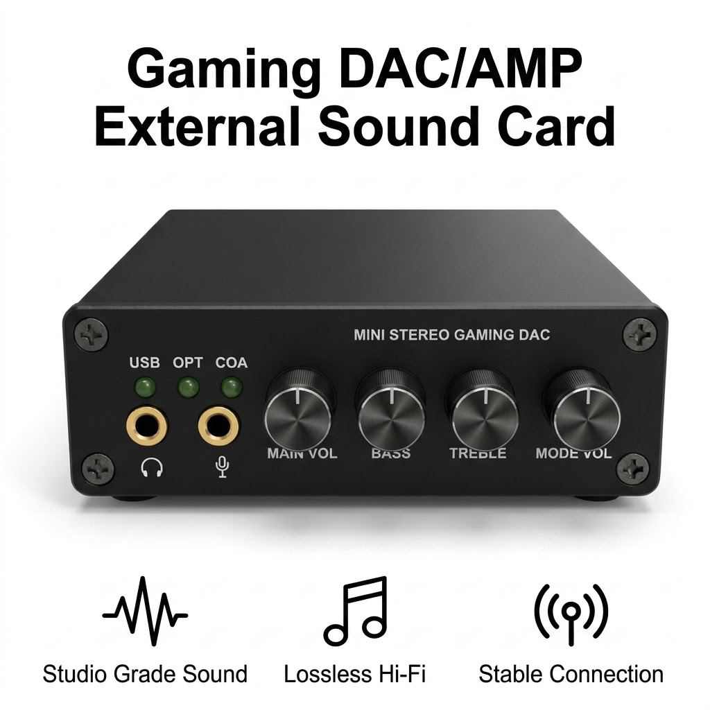 Headphone Amplifier Portable Dac Usb - Mini DAC para Juegos, Amplificador de