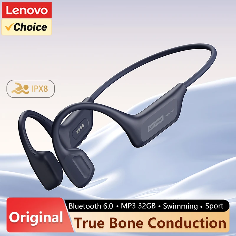 Bone Conduction Headphones Swimming Ip68 - Lenovo S106, auriculares de conducción ósea
