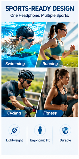Auriculares de conducción ósea - Bone Conduction Headphones Swimming Ip68 reseña y precio