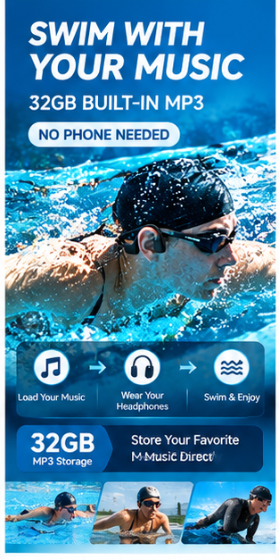 Auriculares de conducción ósea - Bone Conduction Headphones Swimming Ip68 reseña y precio