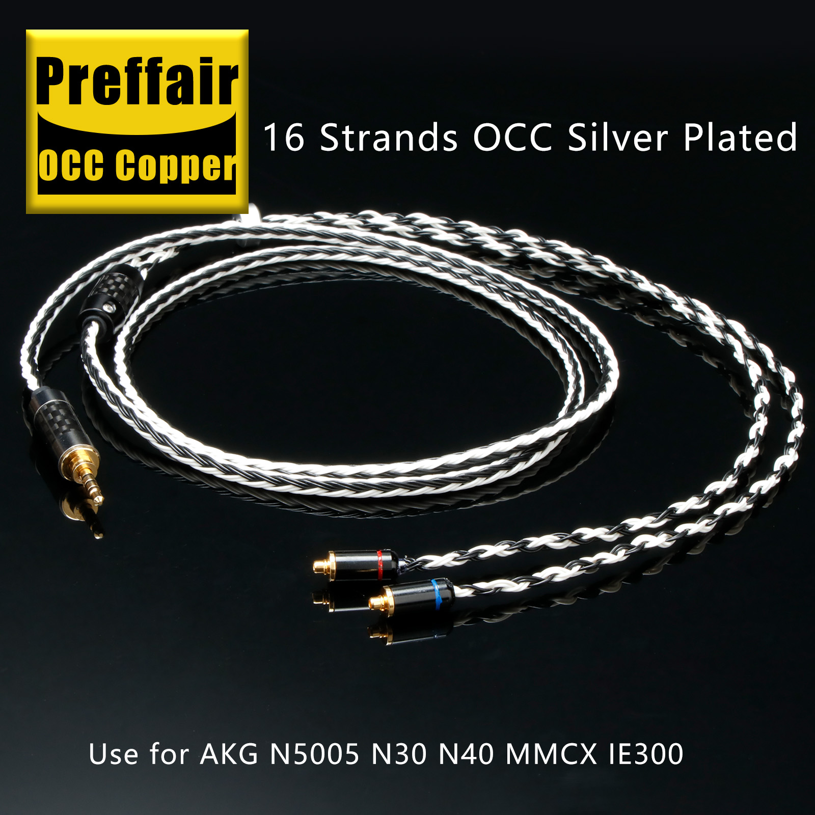 Preffair E54201 16 Core 7N OCC - Balanced Headphone Cable 4.4Mm Mmcx reseña y precio