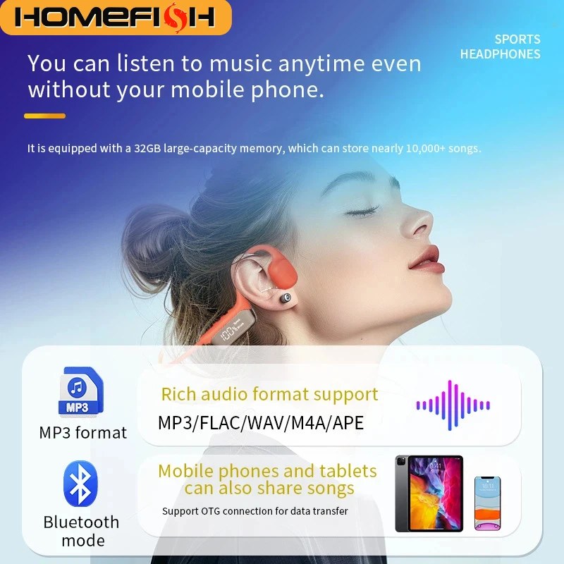 Auriculares de Conducción Ósea - Bone Conduction Headphones Swimming Ip68 reseña y precio