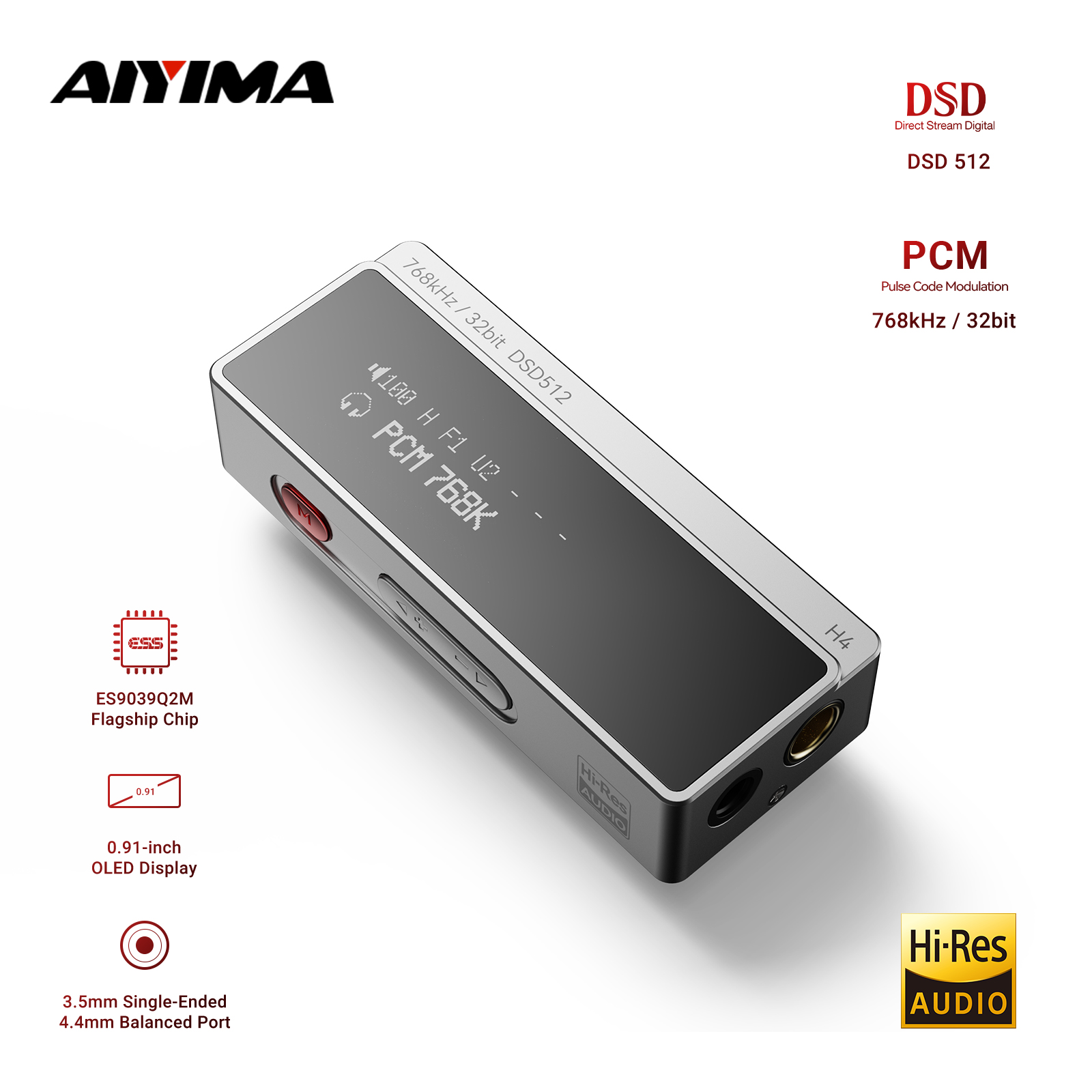 AIYIMA H4 HIFI Amplificador de - Headphone Amplifier Portable Dac Usb reseña y precio