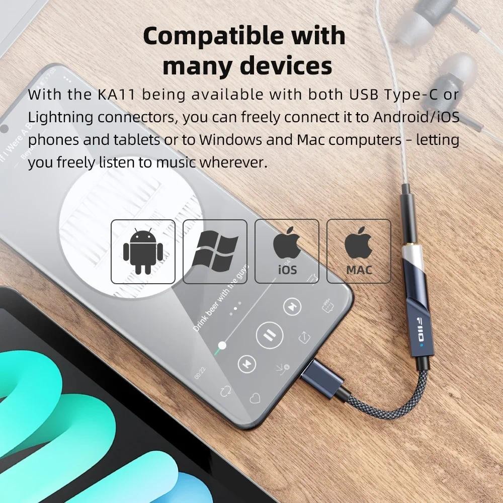 FiiO JadeAudio KA11 USB DAC AM - Headphone Amplifier Portable Dac Usb reseña y precio