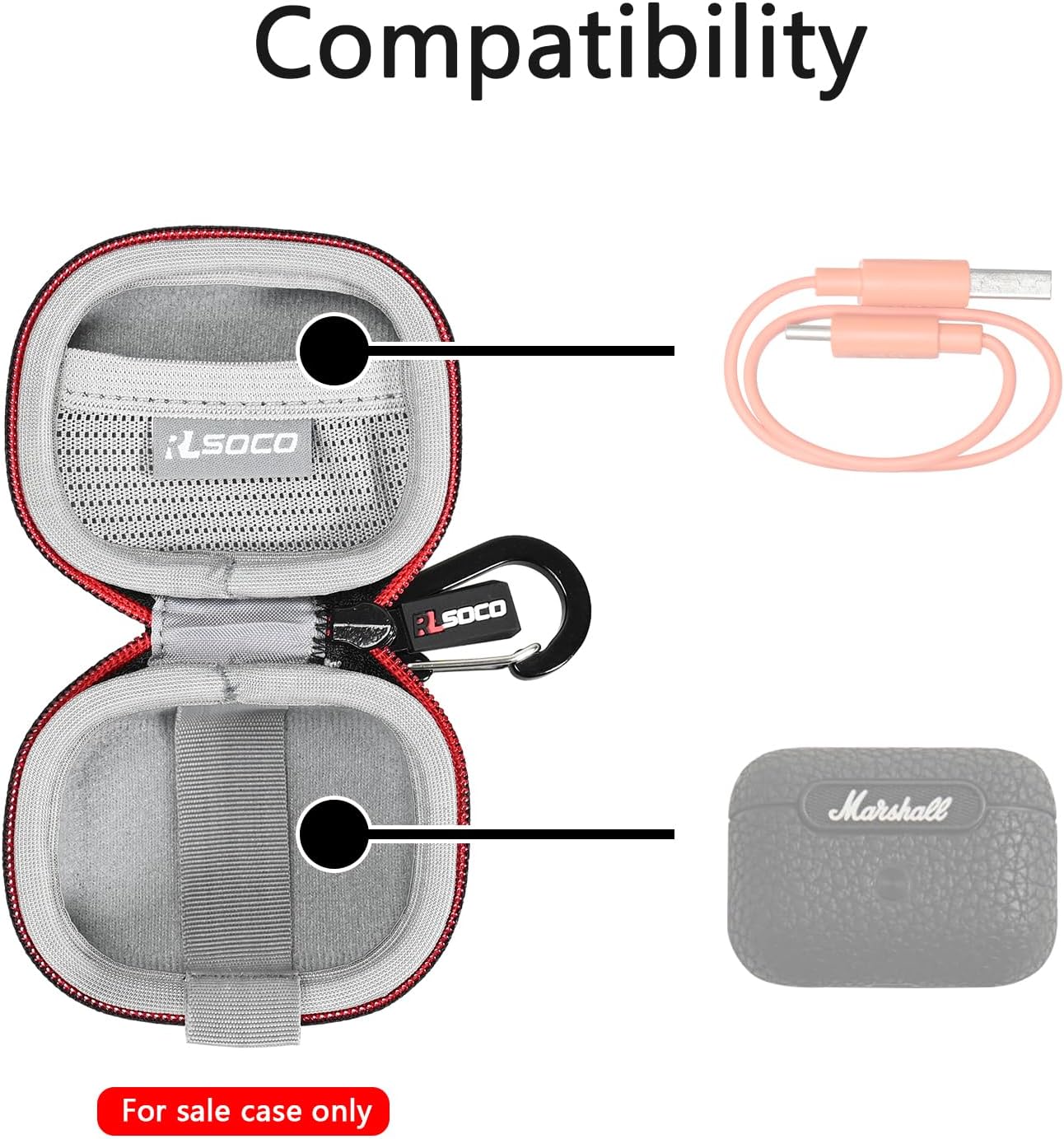 Estuche de auriculares para Ma - Headphone Carrying Hard Case Travel reseña y precio
